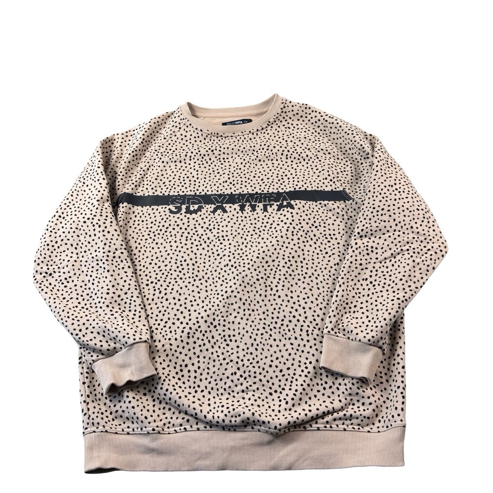SDX Sarah‘s Day X White Fox Boutique Tan Leopard Sweatshirt Size XS